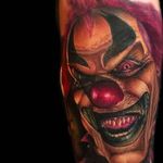 Evil Clown Halloween Tattoo by Angelo Nicolella #Evilclown #Halloween #Halloweentattoo