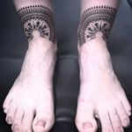 Blackwork leg pattern tattoo by Sylvie le Sylvie. #SylvieLeSylvie #blackwork #pattern #pattern #ornamental
