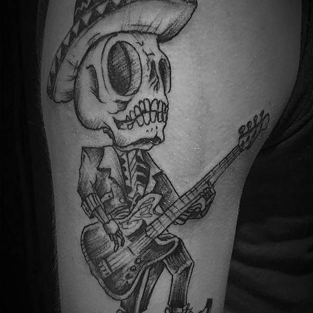 Pick of destiny Skeleton Guitar Tattoo  Tatuajes