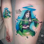 Mulan tattoo by Ewa Sroka. #mulan #disney #disneyprincess #chinese #waltdisney