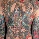 A back piece of the mighty Kali by Sam Yamini (Via IG - therealsamyamini) #kali #AmericanGods