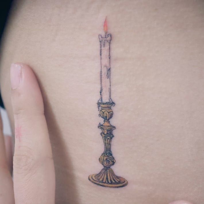 Little candle tattoo by Lozzy Bones  Tattoogridnet