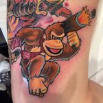 Donkey Kong Tattoo by Romeo Lacoste #DonkeyKong #gorilla #monkey #Nintendo #Gaming #RomeoLacoste
