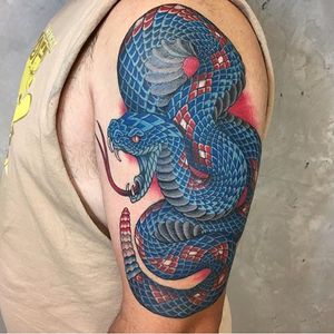 Rattlesnake Tattoo by Jason Gallo #rattlesnake #snake #traditional #JasonGallo