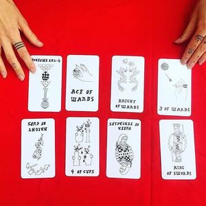 The Small Spells Tarot Deck by Rachel Howe (via IG-smallspells) #spiritual #handpoked #artist #illustrator #tarot #intuitive #SmallSpells #RachelHowe