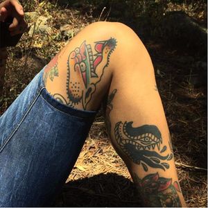 Tattoos by Jonathan Reina #JonathanReina #traditionaltattoo #traditional #oldschooltattoo #oldschooltattoos
