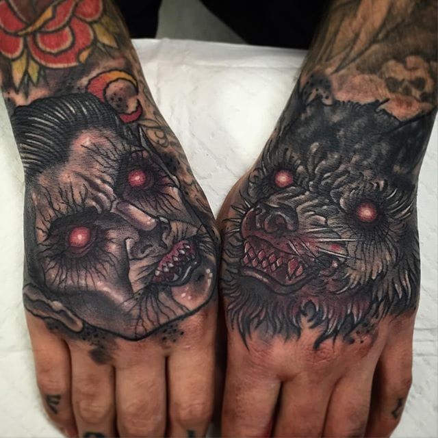 American Werewolf in London done by Kelly Owner Gearhead tattoo Cape Coral  Fl  rtattoo