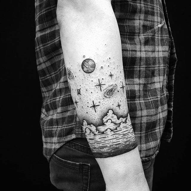 Aggregate 75 black and white space tattoo best  thtantai2