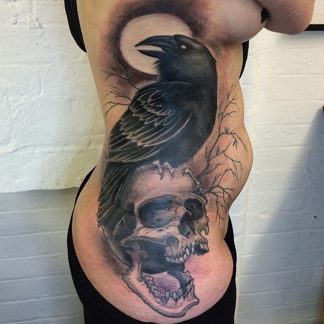 Quoth the Raven Nevermore tattoo done by Cabot Lerue  Beyond Taboo in  Macon GA  rtattoos
