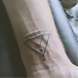 Linework triangle tattoo #triangle #minimalism #minimalist #linework #blackwork #geometry #geometric #minimalistictriangle #stmarysink
