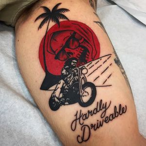 A Harley themed Death in Paradise piece by Frankie Caraccioli (IG—deathcloak). #DeathinParadise #FrankieCaraccioli #Harley #HarleyDavidson #reaper
