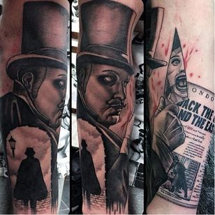 El tatuaje de Jack el Destripador de Tim Childs.  #JacktheRipper #seriesmurder #historia # inglaterra #london #killer