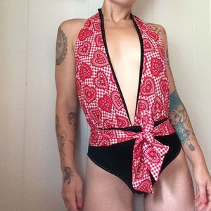 The Dixie swimsuit by Malicious Designs (via IG-magsrosie) #swimsuit #fashion #gingham #retro #vintageinspired #girlboss #MaliciousDesigns #SheanaHinsley