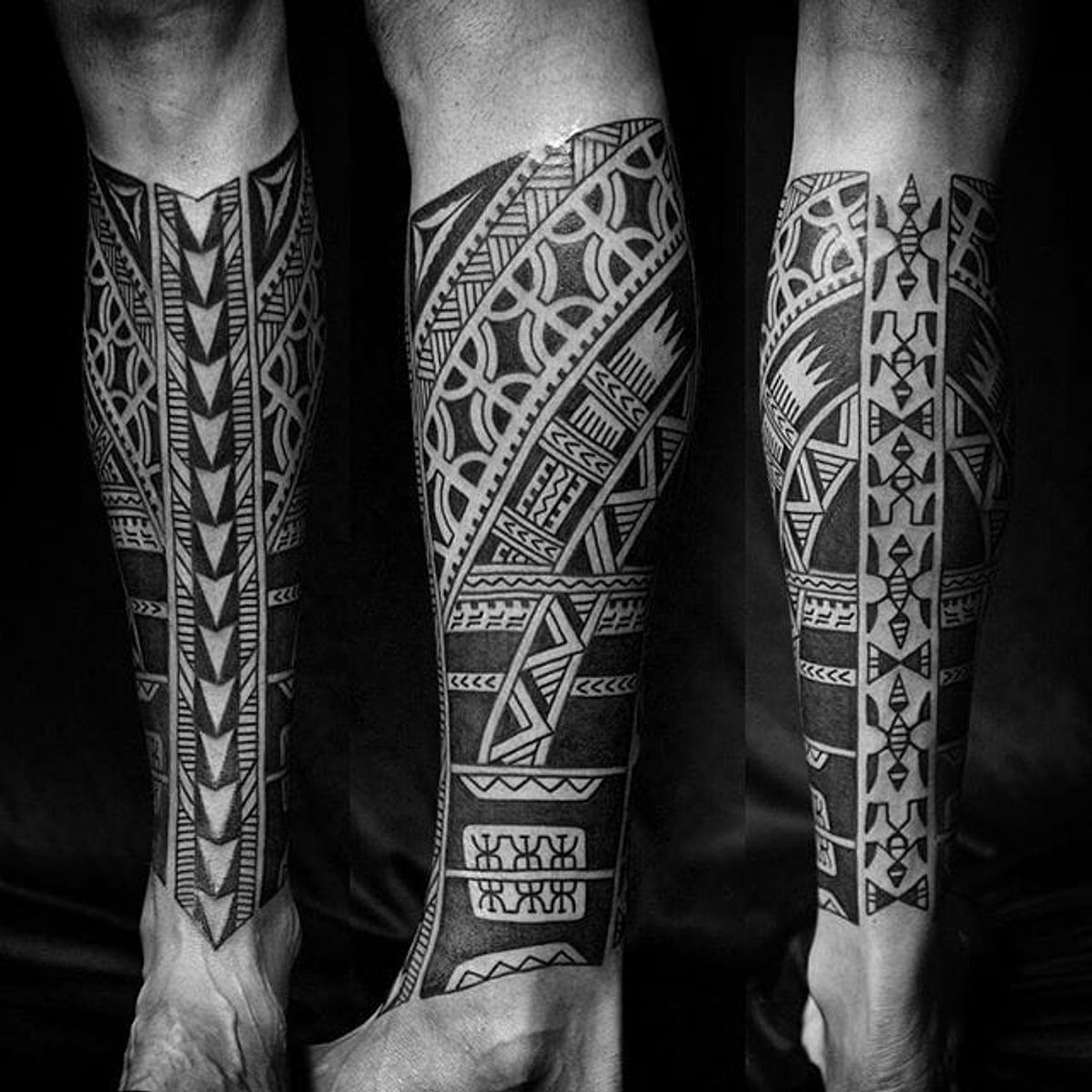 Tattoo uploaded by Joe • Geometric leg sleeve. (via IG - colinzumbro) # ...
