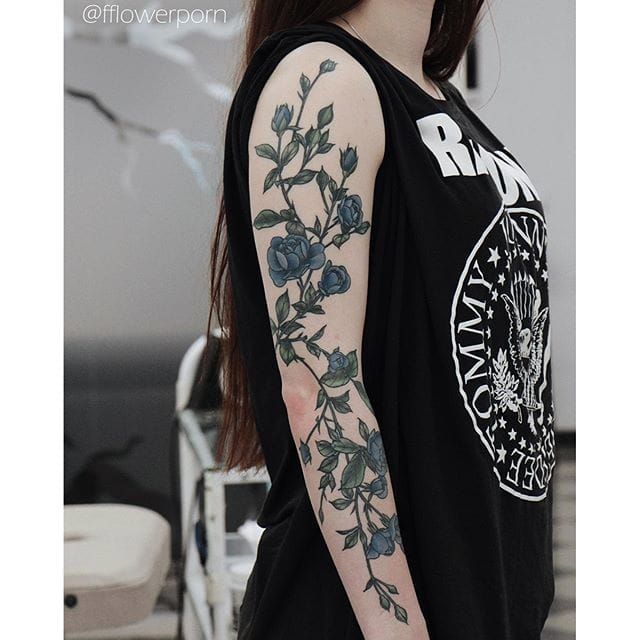Wild flower garden tattoo 
