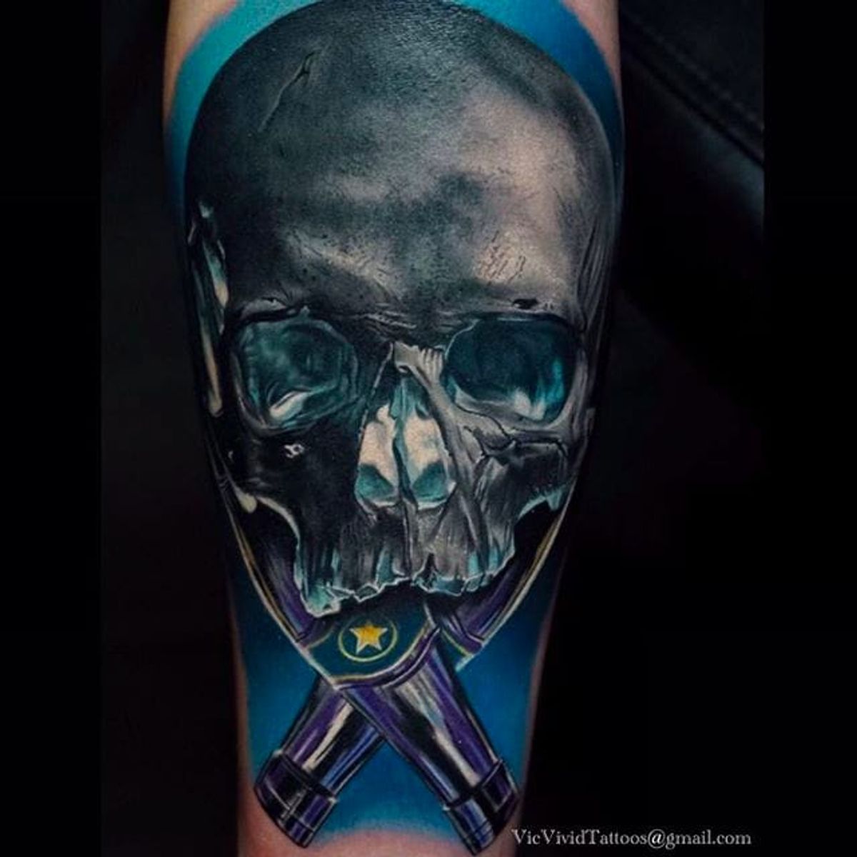 Tattoo uploaded by rcallejatattoo • Skull colored tattoo VicVivid 