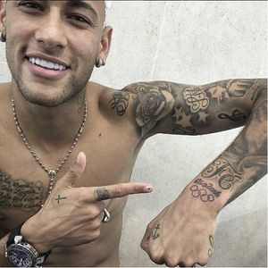 Neymar Jr.'s newest tattoo. #Soccer #SoccerTattoos #Sports #NeymarJr #Olympics #RioOlympics #Rio2016