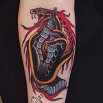 Cobra Tattoo by Herb Auerbach #traditional #colortraditional #HerbAuerbach