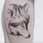Lobo por Dani Bastos! #DaniBastos #tatuadorasbrasileiras #tattoobr #Brasília #wolf #lobo #sketch