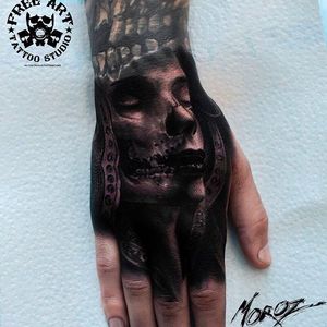 Hand tattoo done by Alexey Moroz. #AlexeyMoroz #Tattoo