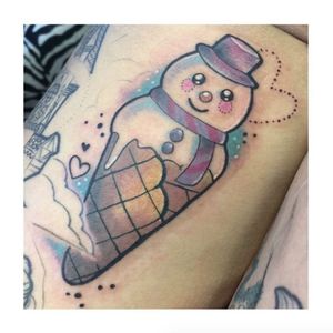 Snow cone. (via IG - tattoosbytonigwilliam) #Snowman #Snowmen #Winter