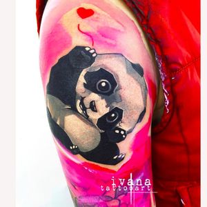 Cute panda cub by Ivana Tattoo Art (via IG -- ivanatattooart) #ivanatattooart #panda