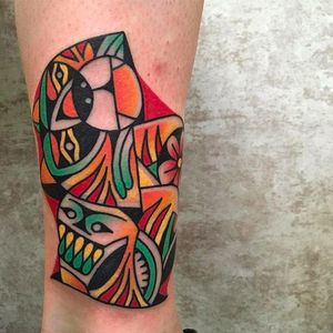 Abstract Tattoo by K Lee @KTattooing #KLee #KTattooing #Neotraditional #Traditional #Seoul #Korea #Abstract