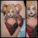 Harley Quinn Tattoo by Steve Rieck #HarleyQuinn #ComicBookTattoo #ComicBook #Comics #Superhero #SteveRieck