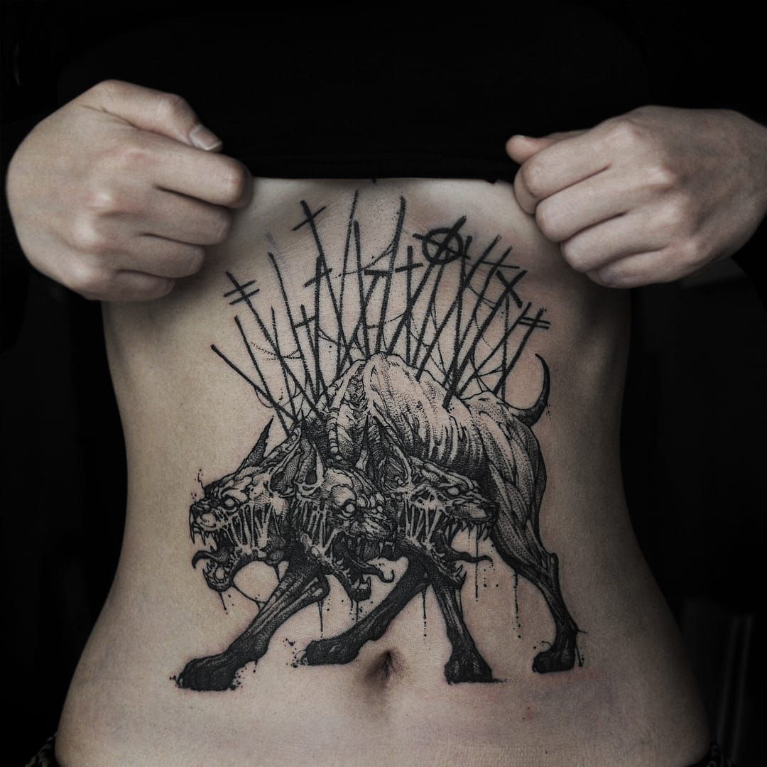 Black realistic Cerberus Tattoo artist Alexander  Official Tumblr  page for Tattoofilter for Men and Women