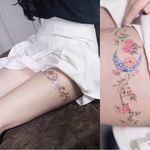 Tattoo by Sol #Sol #southkorea #southkorean #pastel #floral #feminine