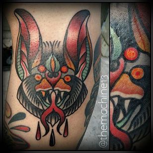 Bat Tattoo por Zack Taylor # Murciélagos #TraditionalTattoos #TraditionalTattoo #OldSchool #OldSchoolTattoos #Traditional #ZackTaylor