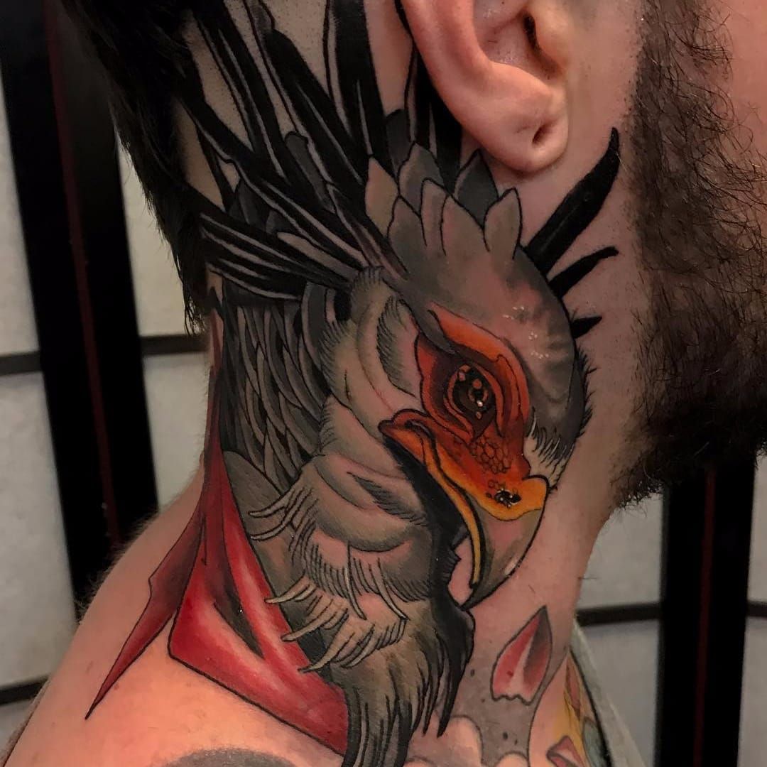 My fresh Secretary Bird done by Henry Lewis at Skull  Sword in San  Francisco  Tattoos Birds tattoo Inspirational tattoos