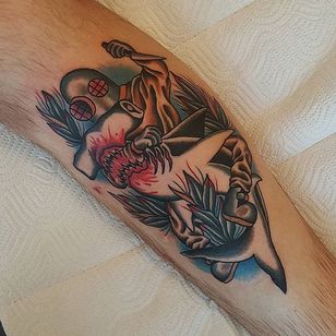 Tatuaje de tiburón de buceo por Jesper Jørgensen