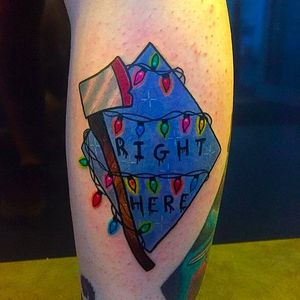 Stranger Things tattoo by Matt Daniels @Stickypop #MattDaniels #stickypop #StrangerThings #Netflix #tvshow #tvseries #axe