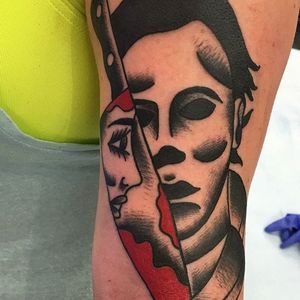 Michael Myers Tattoo by Brent Giboney #michaelmyers #michaelmyerstattoo #halloween #halloweenatattoo #horror #horrortattoo #BrentGiboney