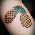 Pineapple tattoos by Zoe Fraser #ZoeFraser #TheTattooedArms #pineapple #fruit