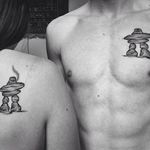 Solid as a rock #siblingtattoo #brother #sister #rock #matchingtattoos