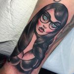 Busty girl with glasses Tattoo by Ly Aleister @Lyaleister #Lyaleister #LyAlistertattoo #Girls #Girl #Girltattoo #Neotraditional #Neotraditionaltattoo #Brisbane #Australia