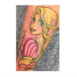 Tangled tattoo by Toni Gwilliam #ToniGwilliam #disney #tangled #rapunzel