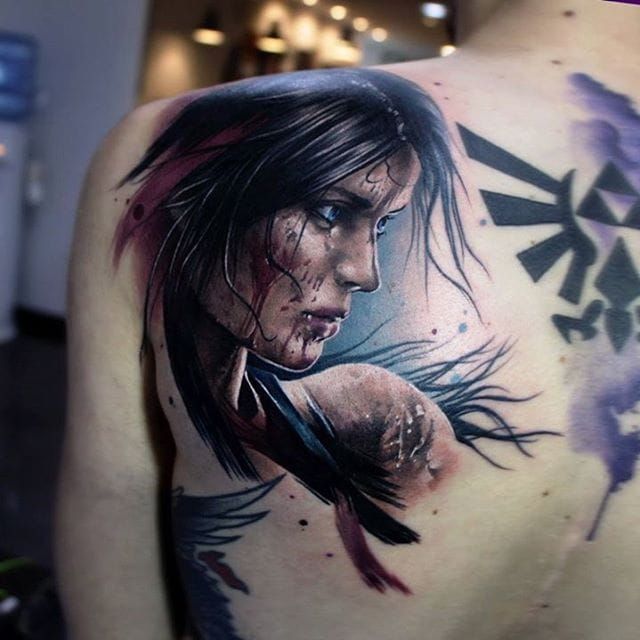 Tomb Raider Tattoo by Jason Elliott  Raiders tattoos Tattoos Great  tattoos