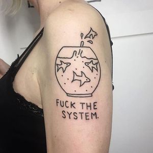Fuck The System by Magic Rosa (via IG-themagicrosa) #ignorantstyle #simple #lines #text #themagicrosa