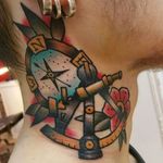 Sextant Tattoo by Antti Rönkkö #sextant #nauticaltattoos #sailortattoos #AnttiRonkko