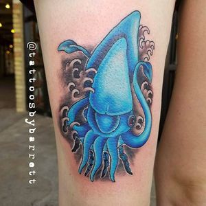 Squid by Barrett Fein (via IG -- tattoosbybarrett) #barrettfein #squid