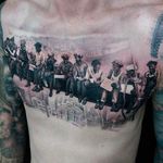 Incredible chest piece #MattJordan #tattoo #art #realism #newyork #constructionworkers