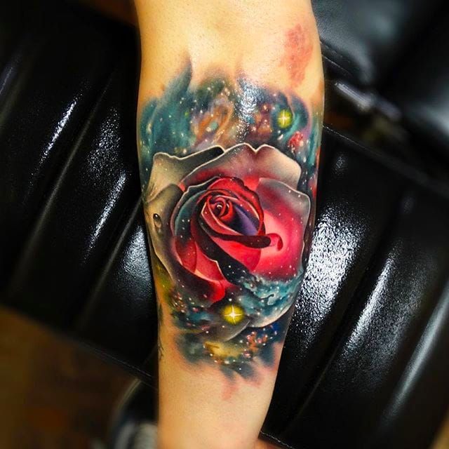 Galaxy Rose Tattoo Longmont Colorado  Skinhouse Studio