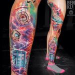 Doctor Who tattoo by Ben Klishevskiy #BenKlishevskiy #space #realism #realistic #galaxy #solarsystem #doctorwho (Photo: Instagram)