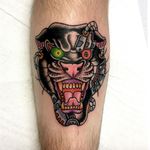 Cyber-panther! (Via IG - mikeattack_tattoo)