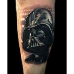 Darth Vader tattoo by Tater Tatts. #realism #TaterTatts #StarWars #DarthVader #portrait