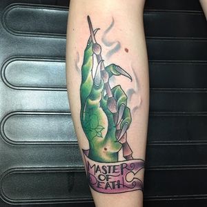 Voldemort Tattoo by Kayla Gibson #Voldemort #HarryPotter #HarryPotterTattoos #KaylaGibson
