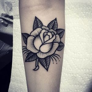 Clean rose tattoo via @christianlanouette #ChristianLanouette #rose #flower #blackwork
